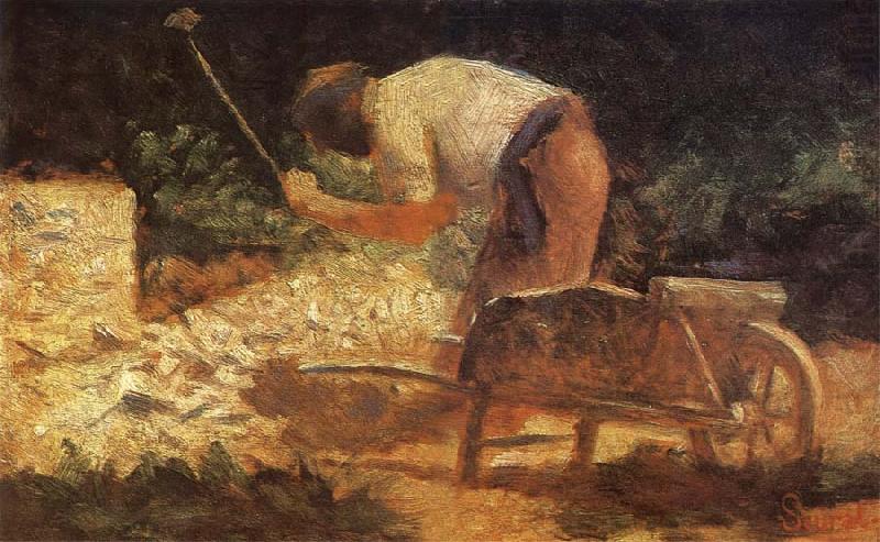 Georges Seurat The Worker Break up the Stone china oil painting image